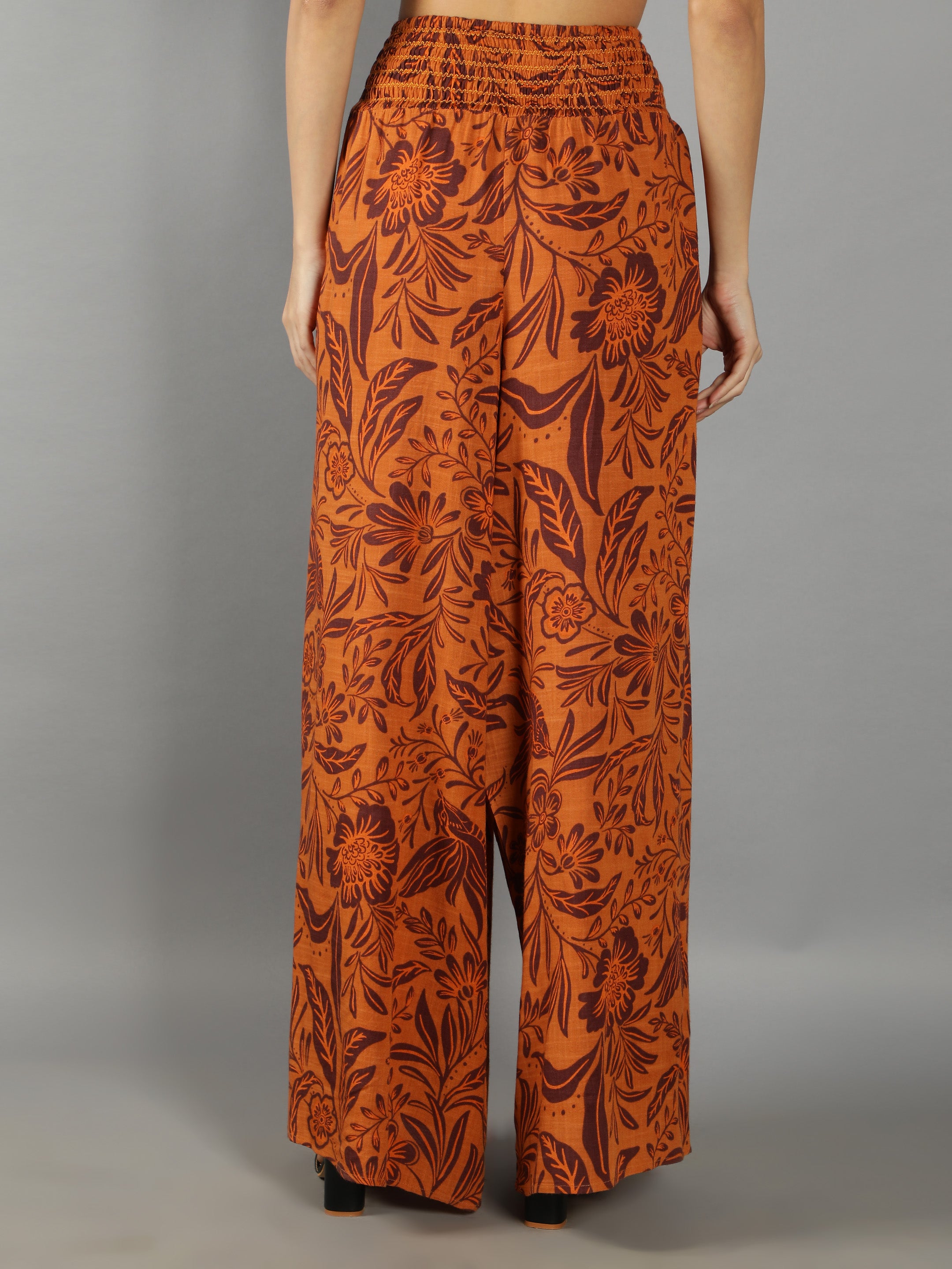 Brown Flayered Pants
