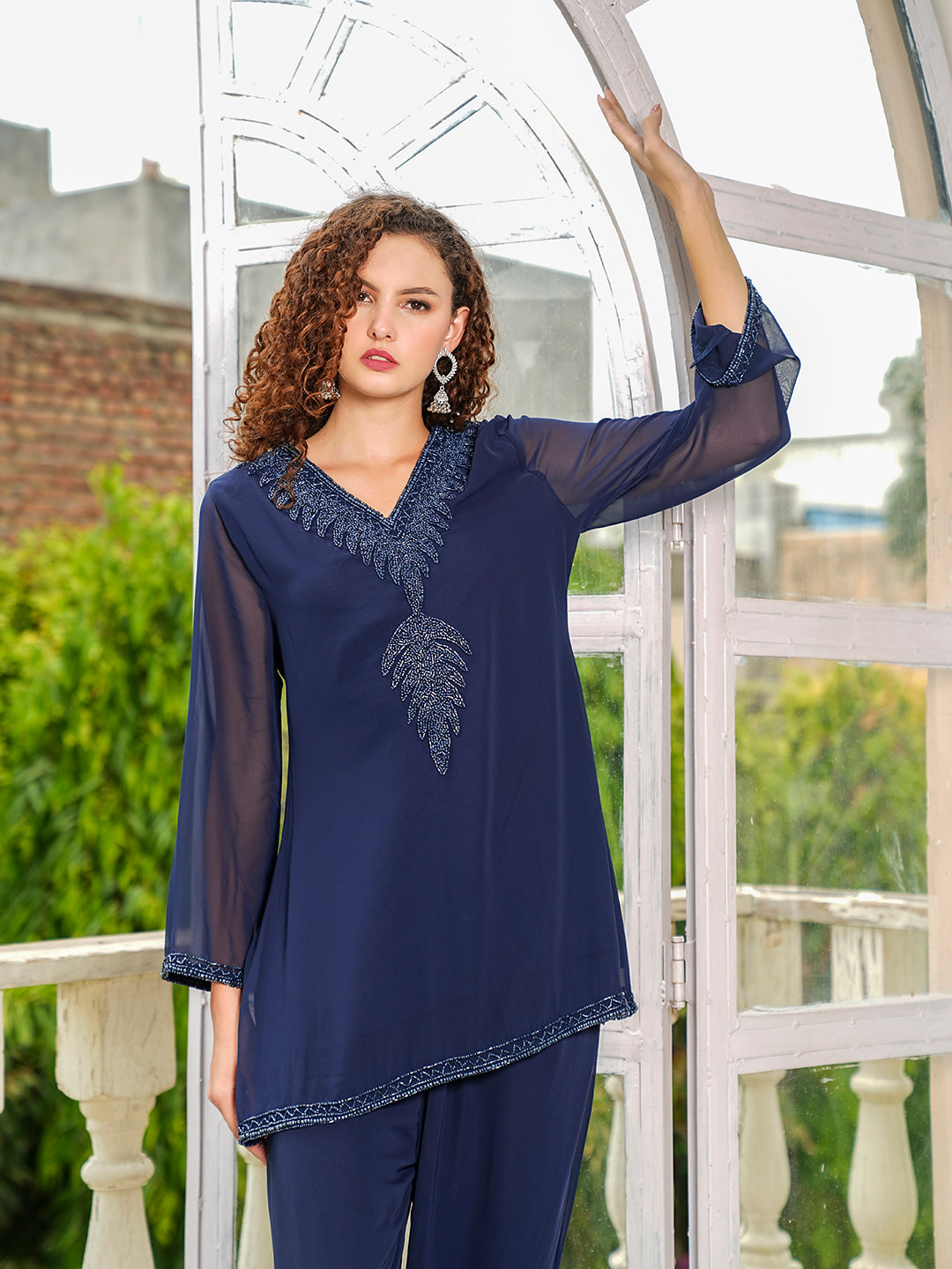Noorani Co-Ord Set(With Lining)