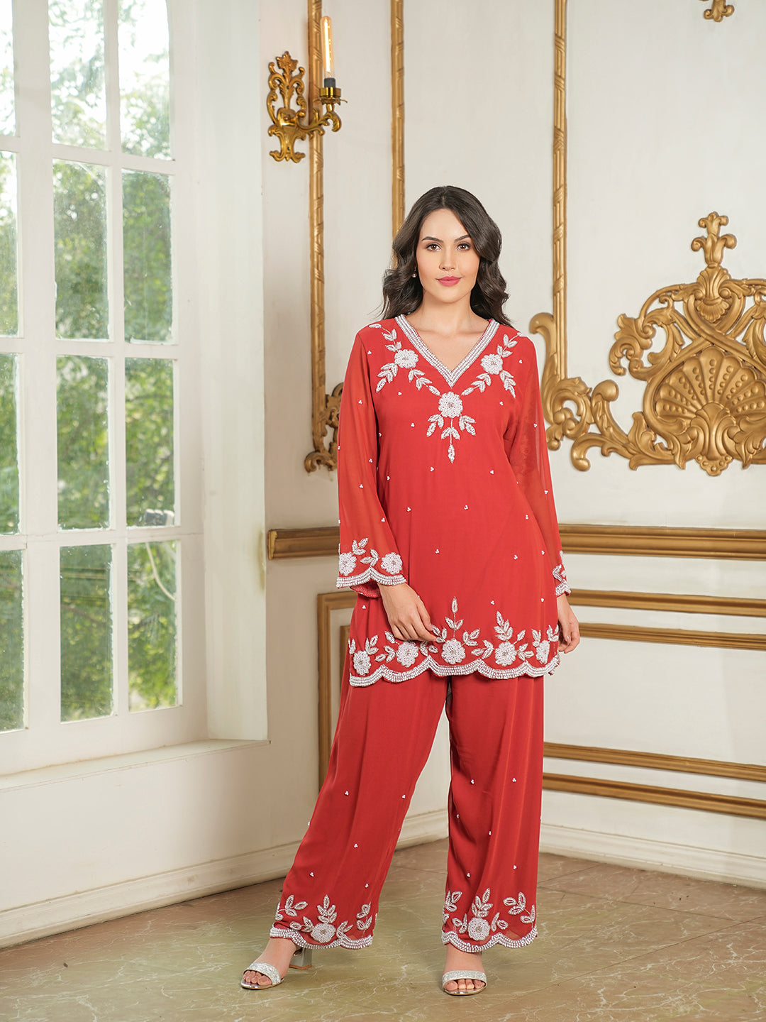 Savitri Devi Co-Ord Set(With Lining)