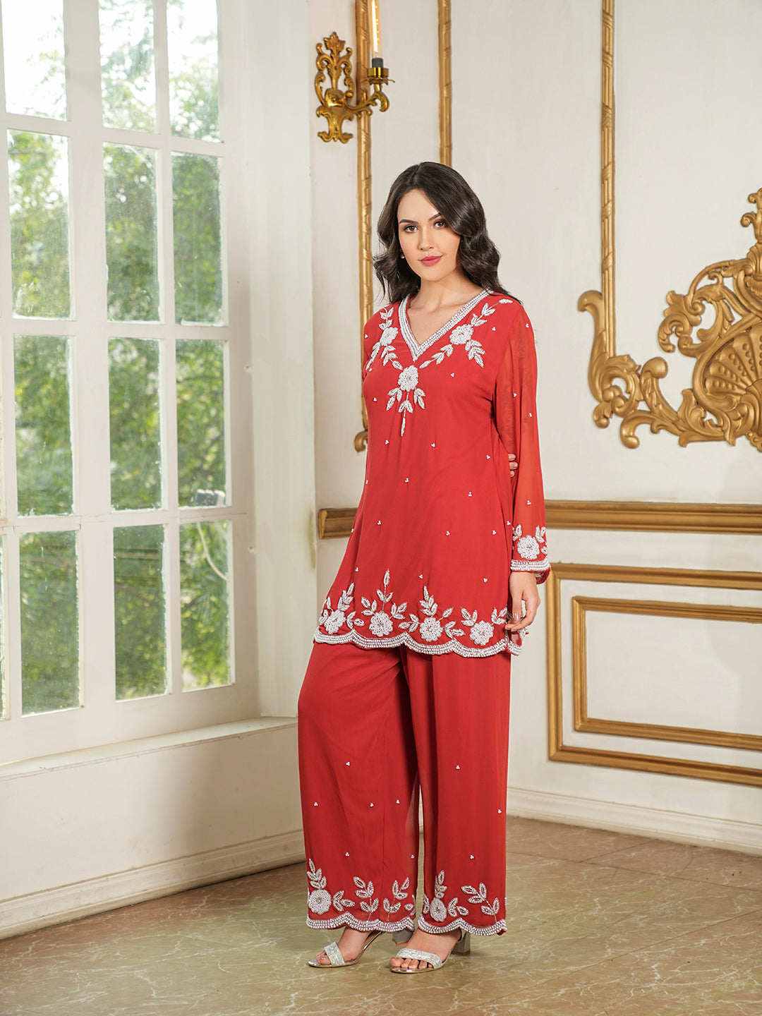 Savitri Devi Co-Ord Set(With Lining)