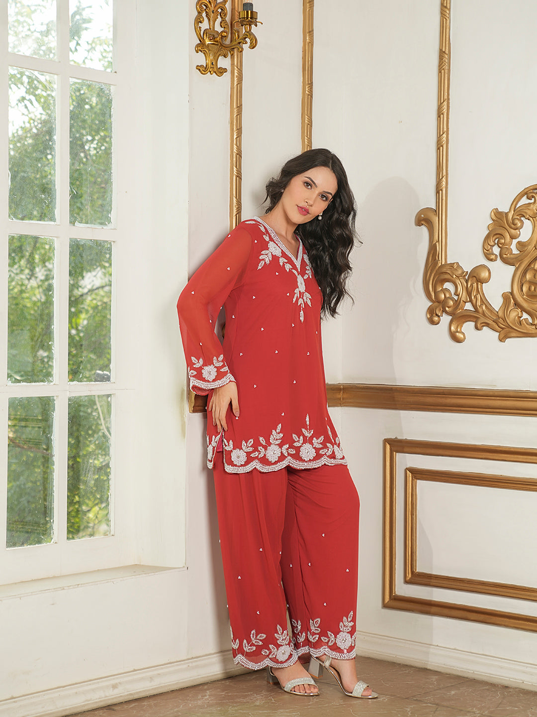 Savitri Devi Co-Ord Set(With Lining)