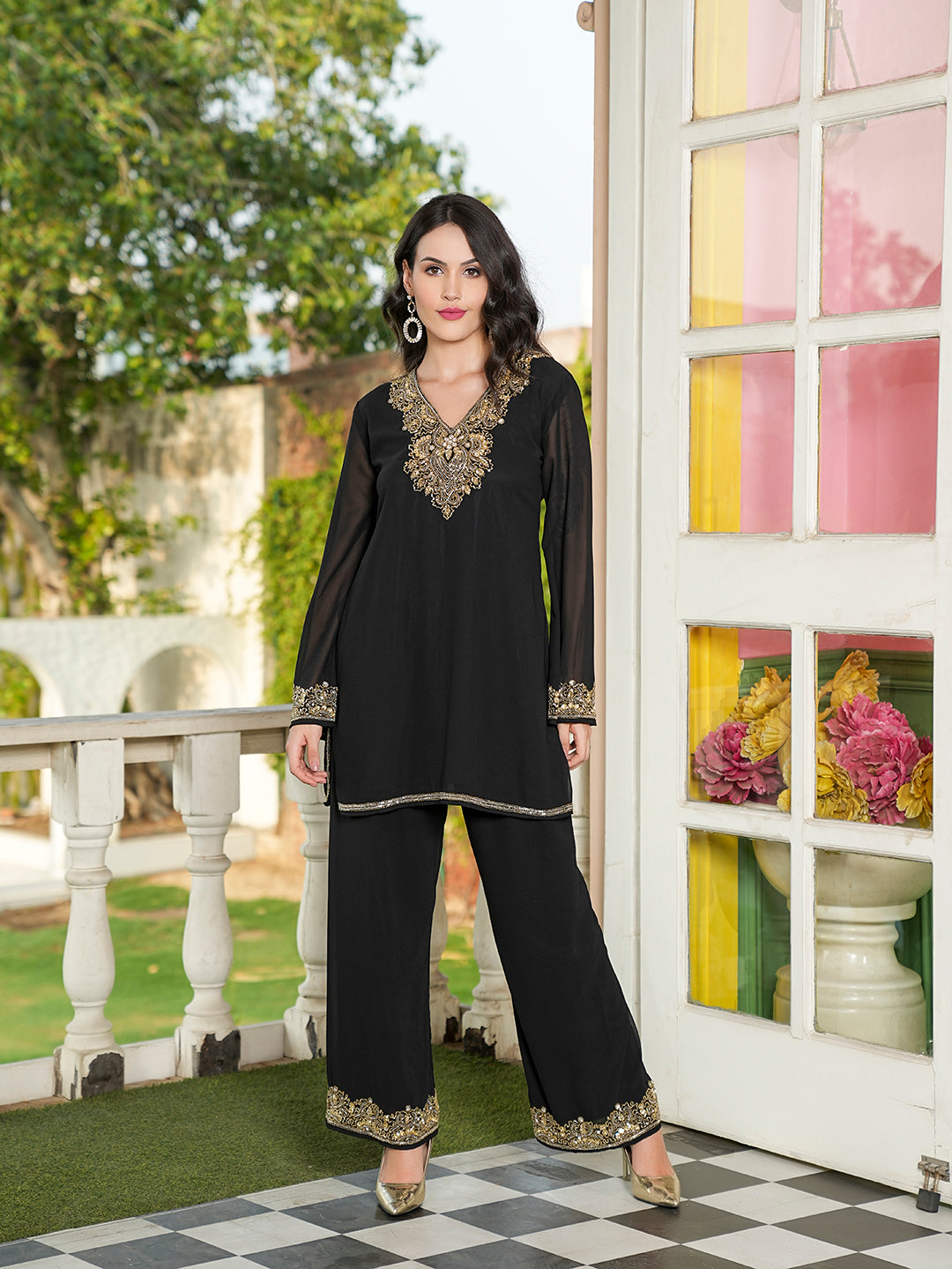 Devyani Co-ord Set(With Lining)