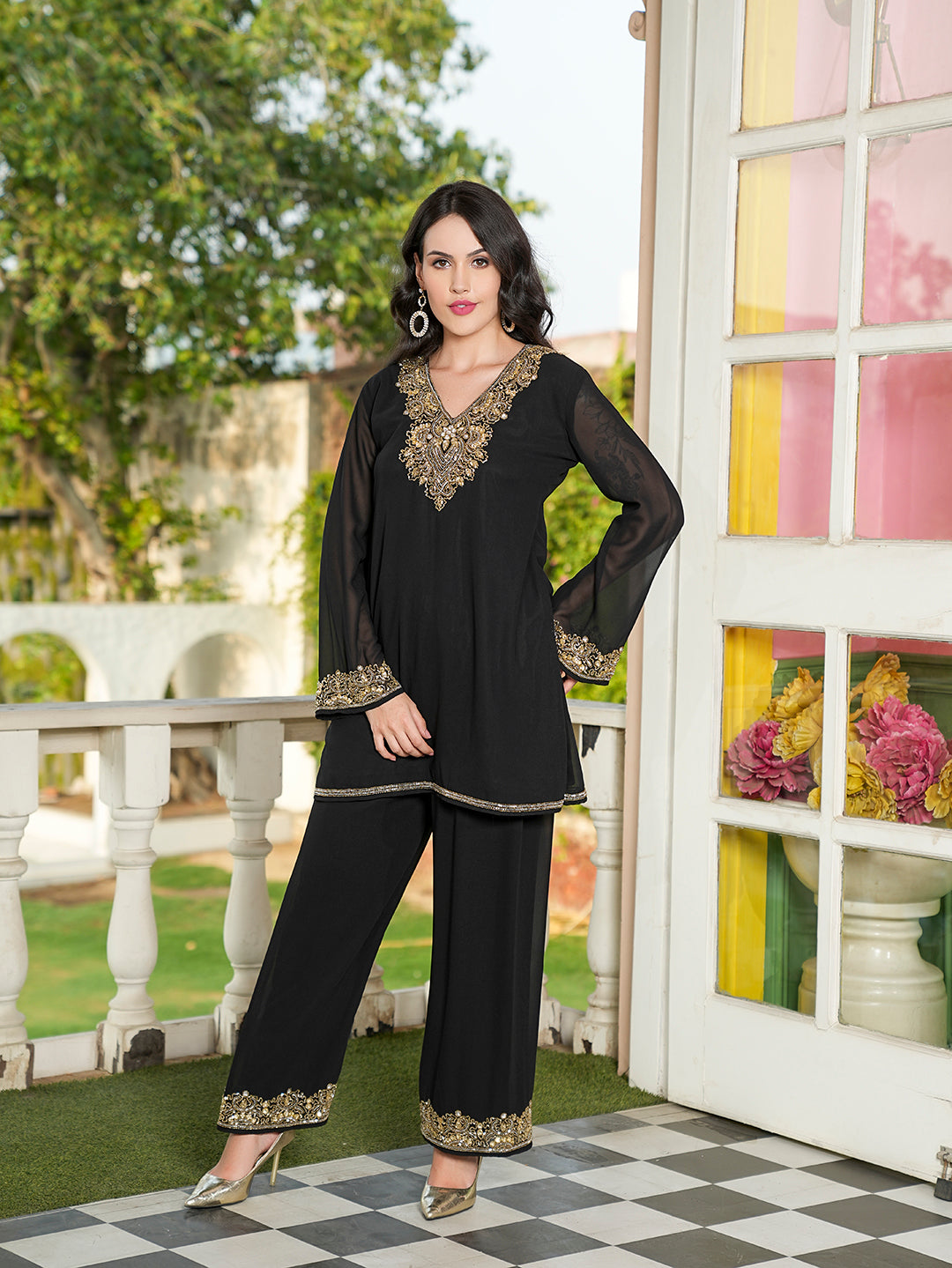 Devyani Co-ord Set(With Lining)