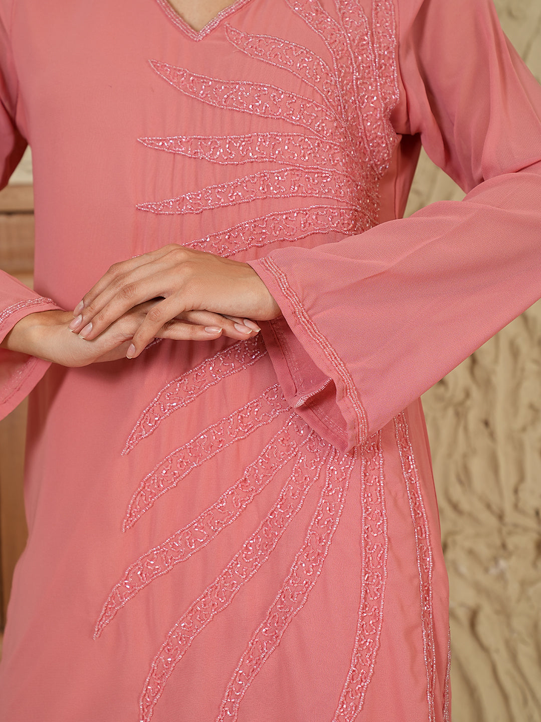 Faiza Embellished Kurti with Lining