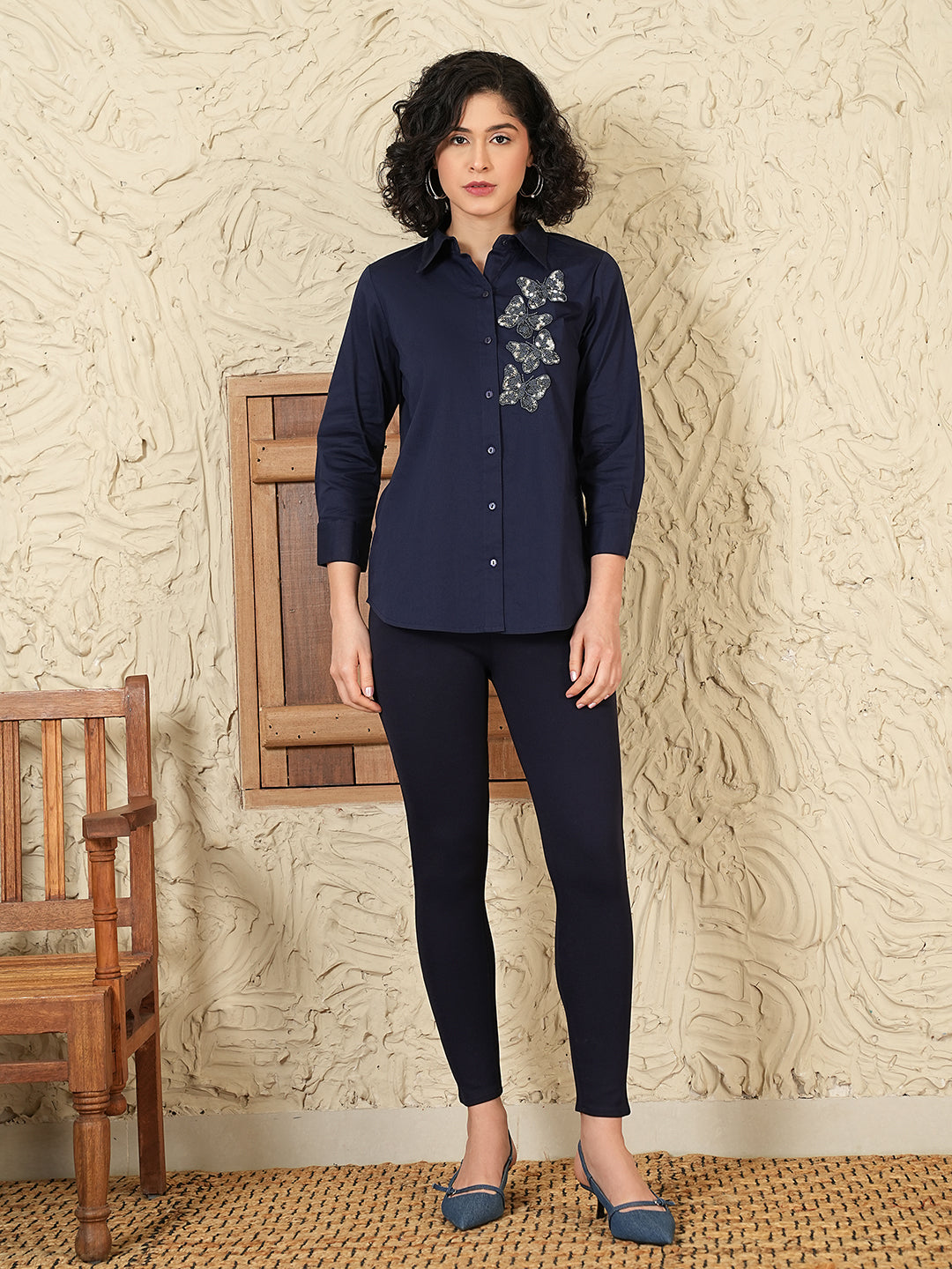 Celine Hand Sequins Shirt