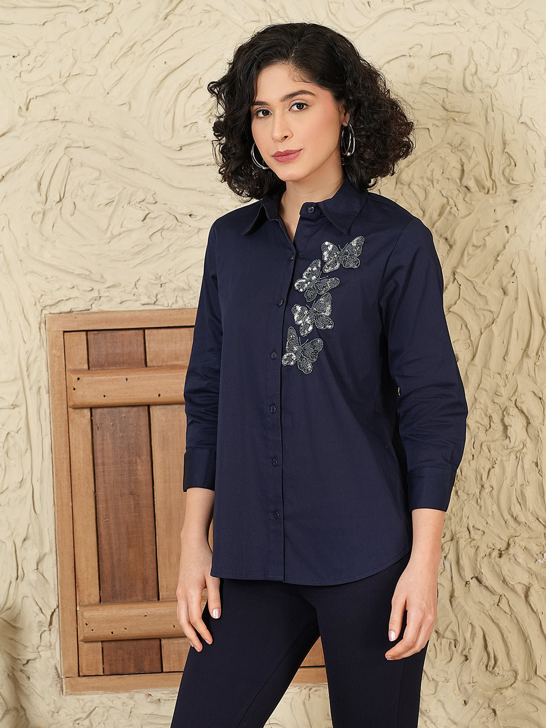 Celine Hand Sequins Shirt