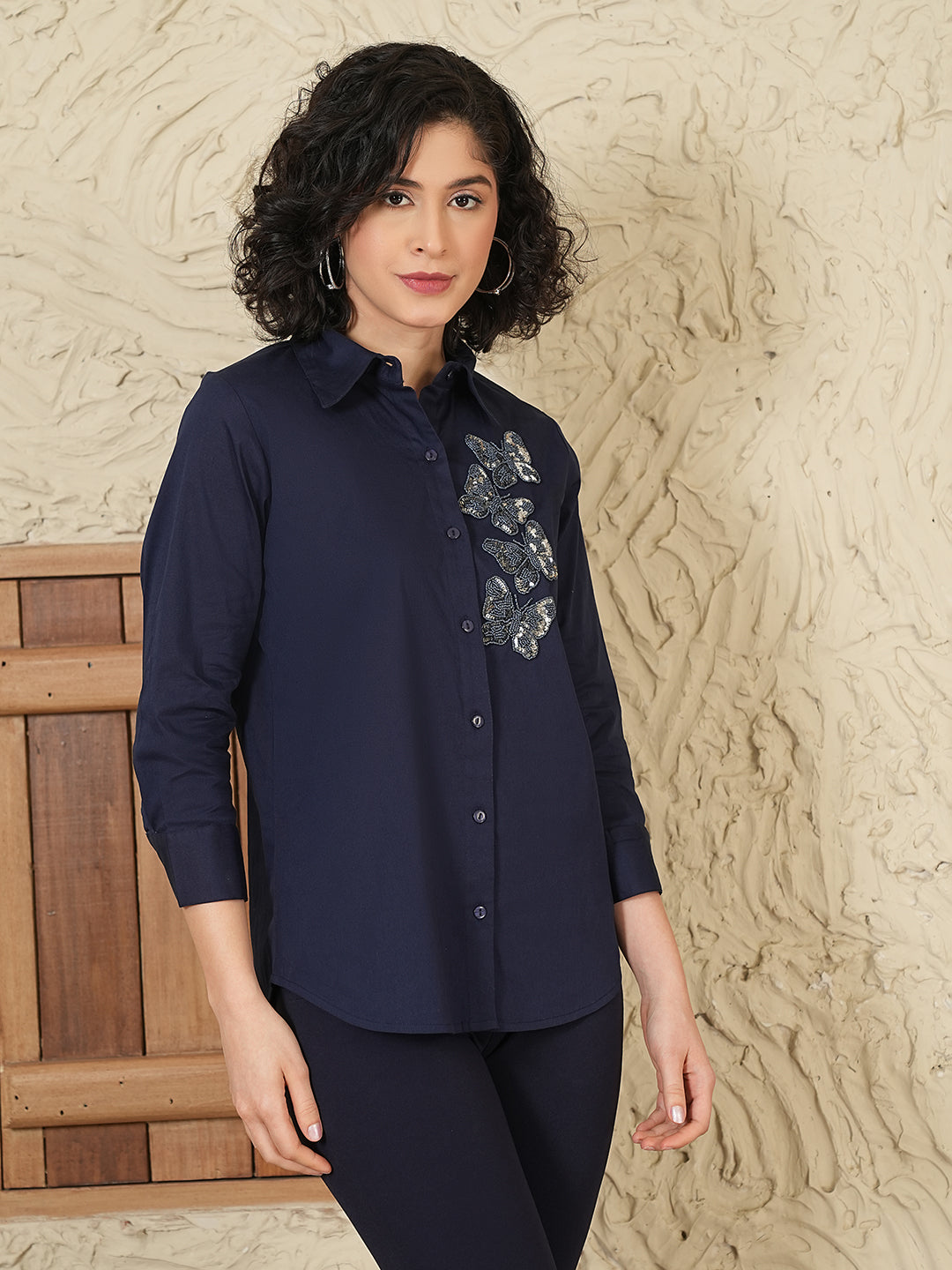 Celine Hand Sequins Shirt