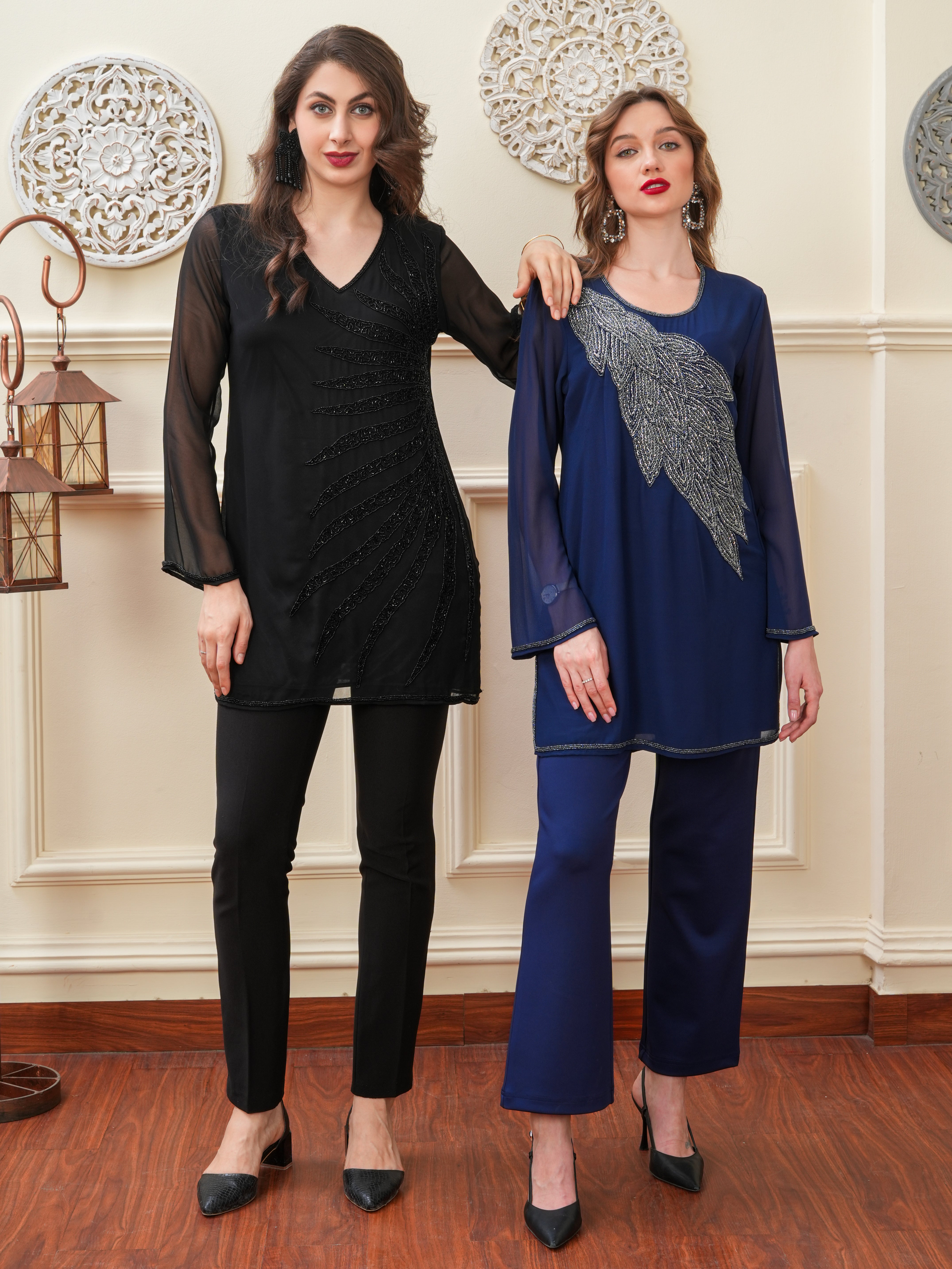Haniya Embellished Kurti with Lining