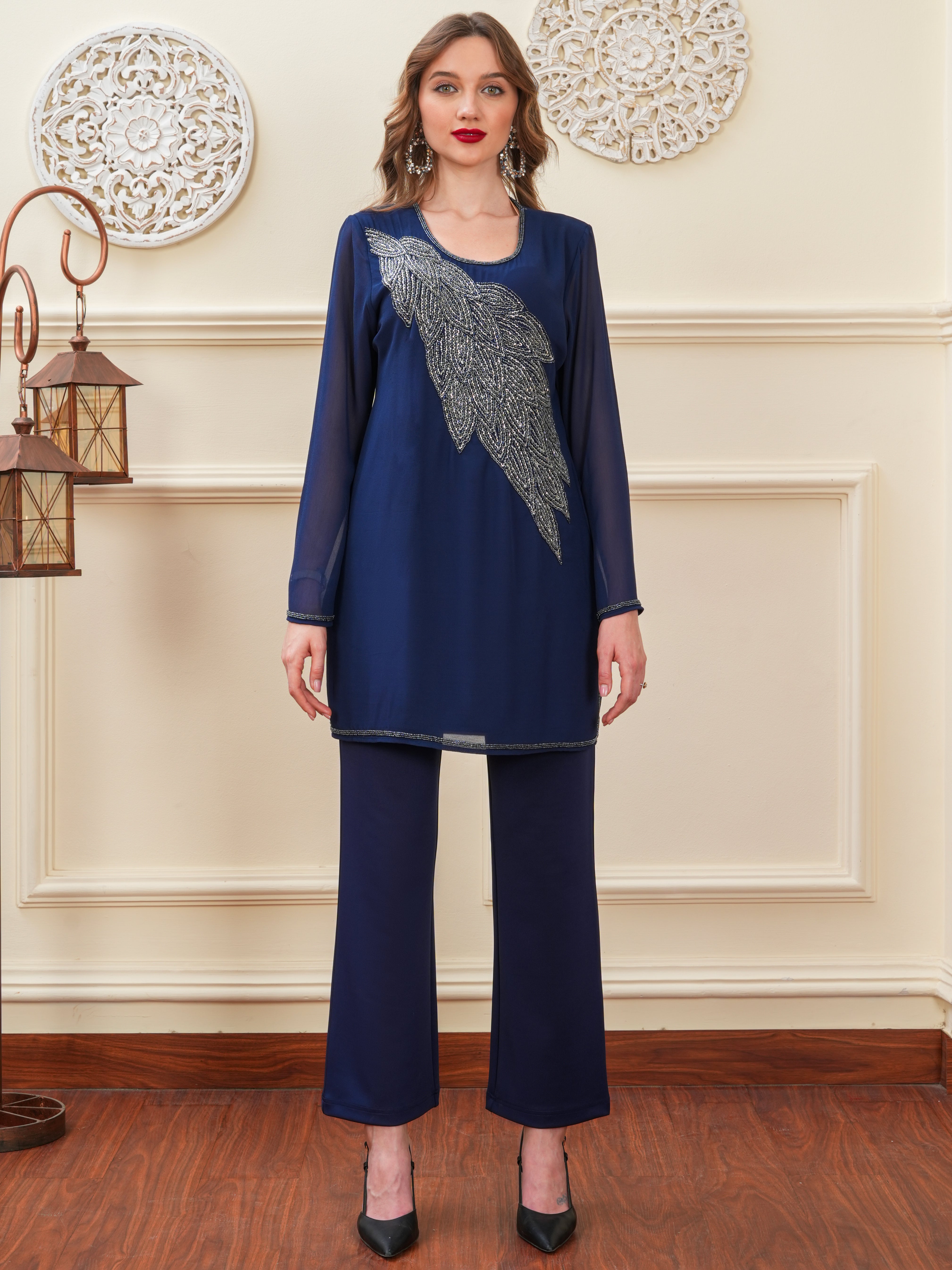 Amara Embellished Kurti with Lining