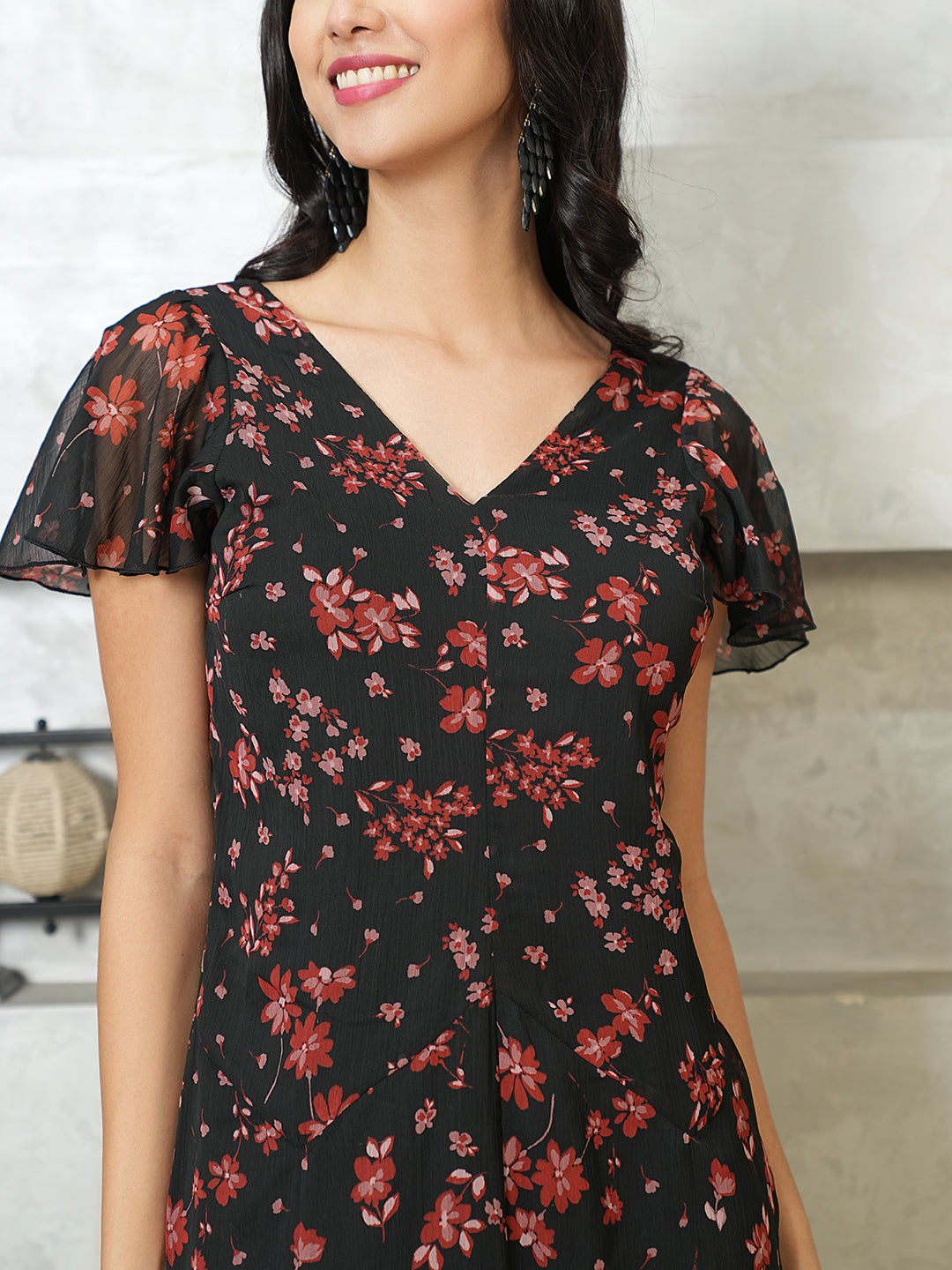 Tulia Floral Flayered Maxi Dress