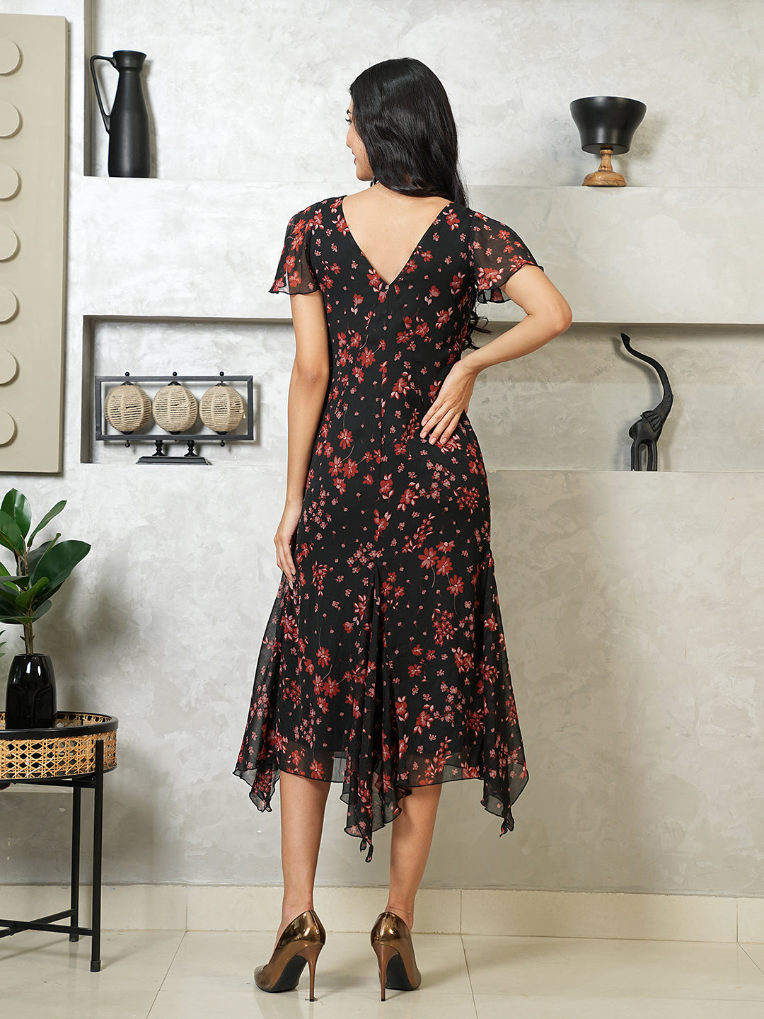 Tulia Floral Flayered Maxi Dress