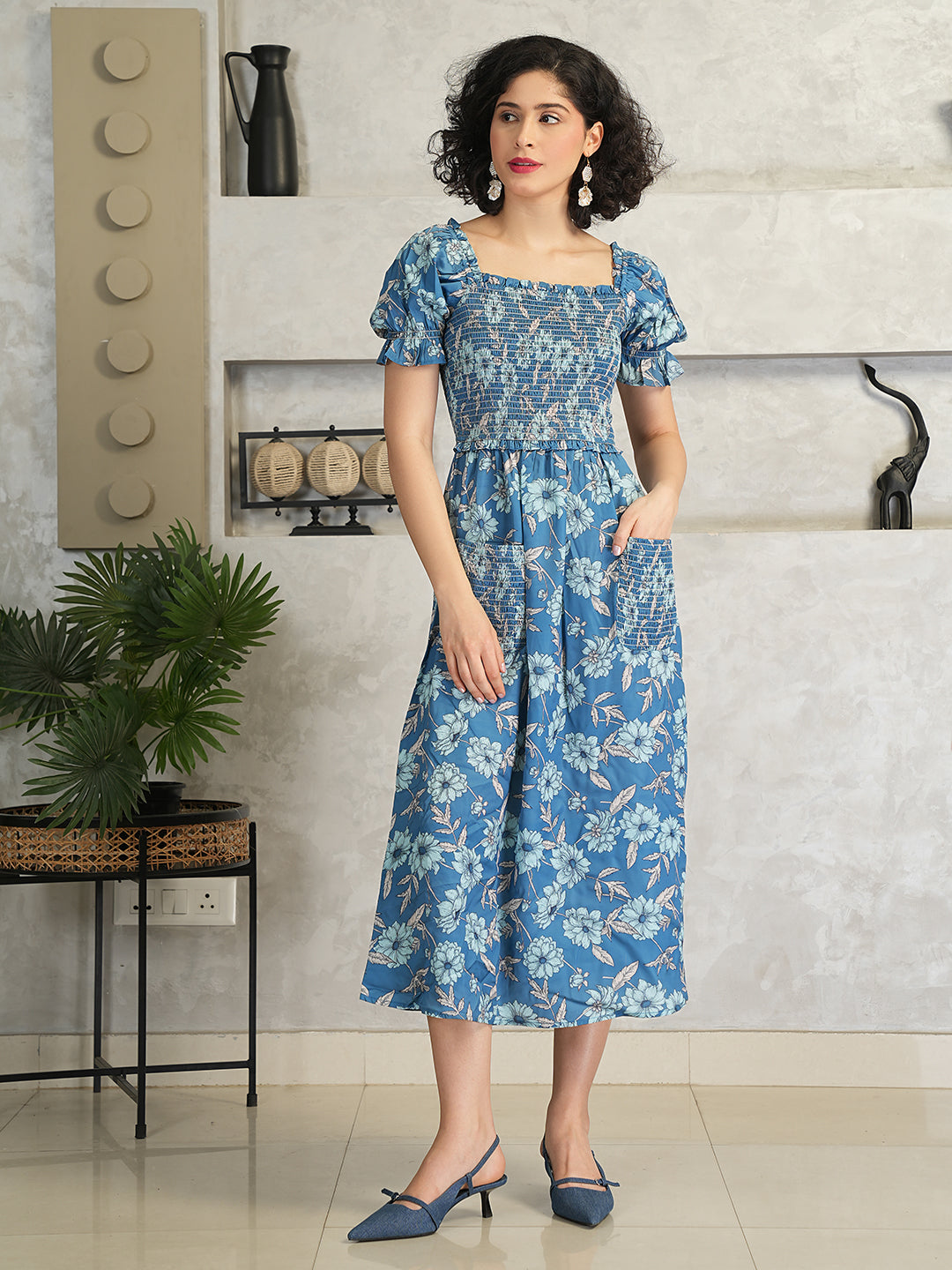 Sanora Floral Midi Dress