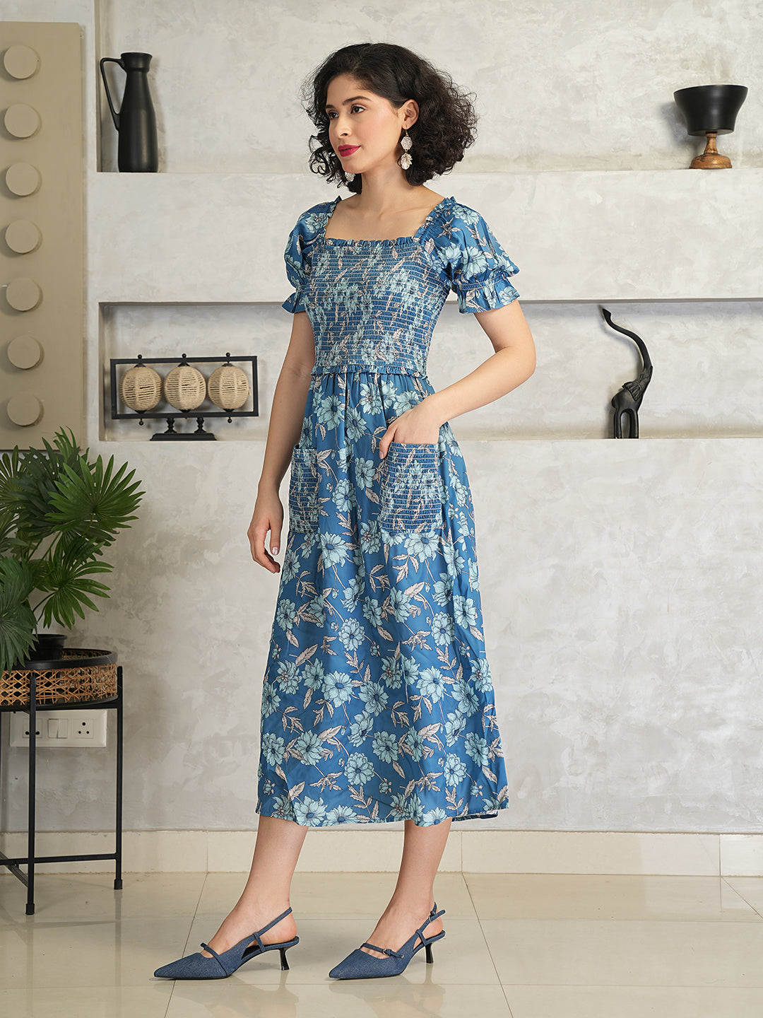 Sanora Floral Midi Dress