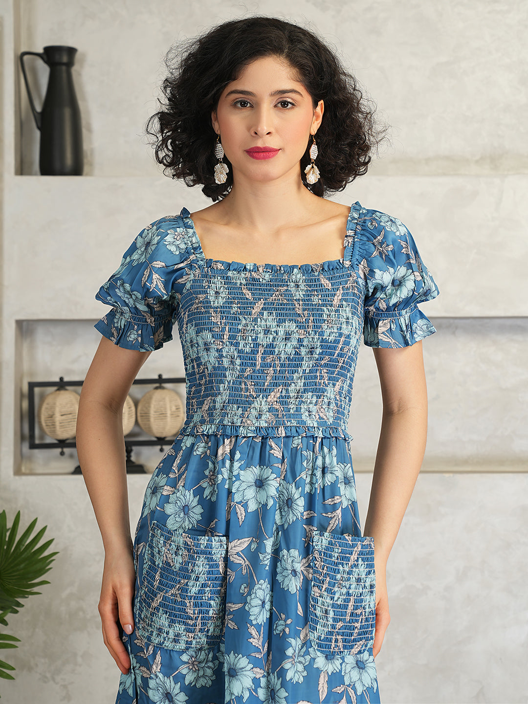 Sanora Floral Midi Dress