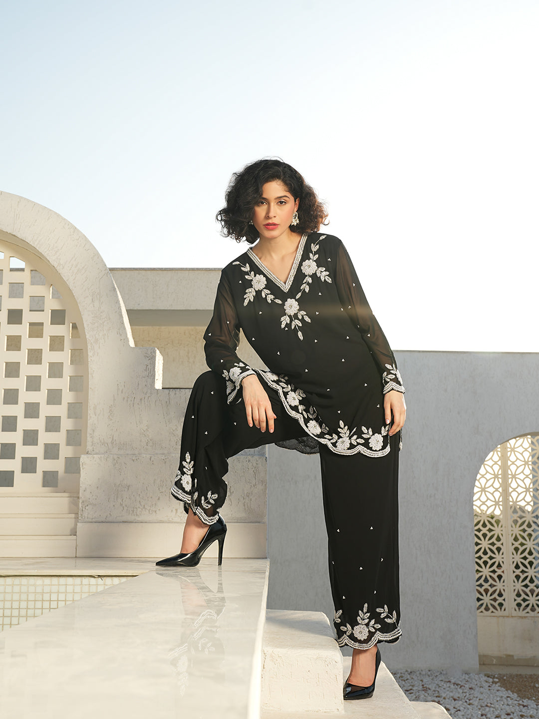 Gayatri Devi Co-Ord Set(With Lining)