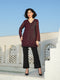 Husna Embellished V Neck Kurti