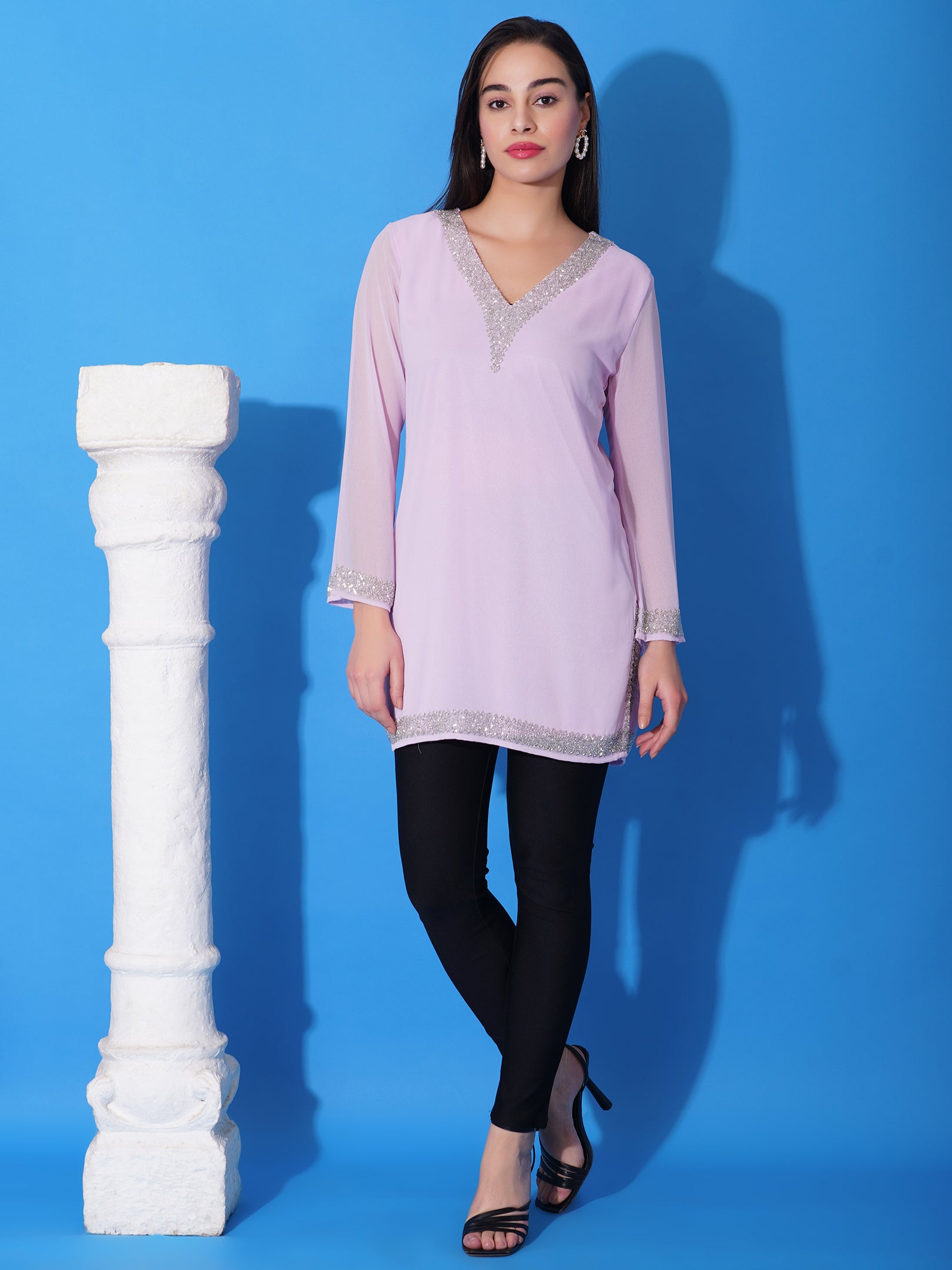 Lilac Kurti (With Lining)