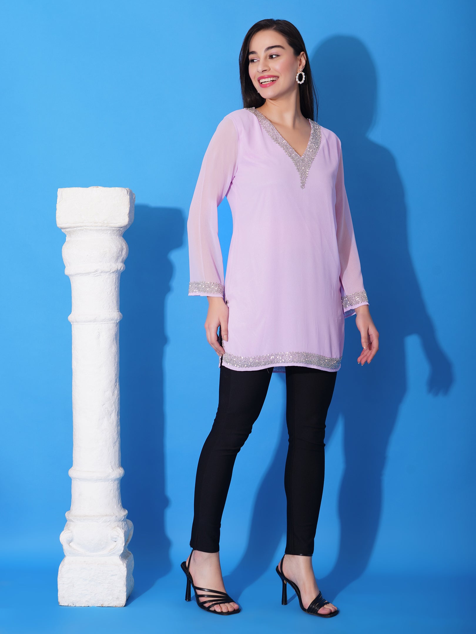 Lilac Kurti (With Lining)