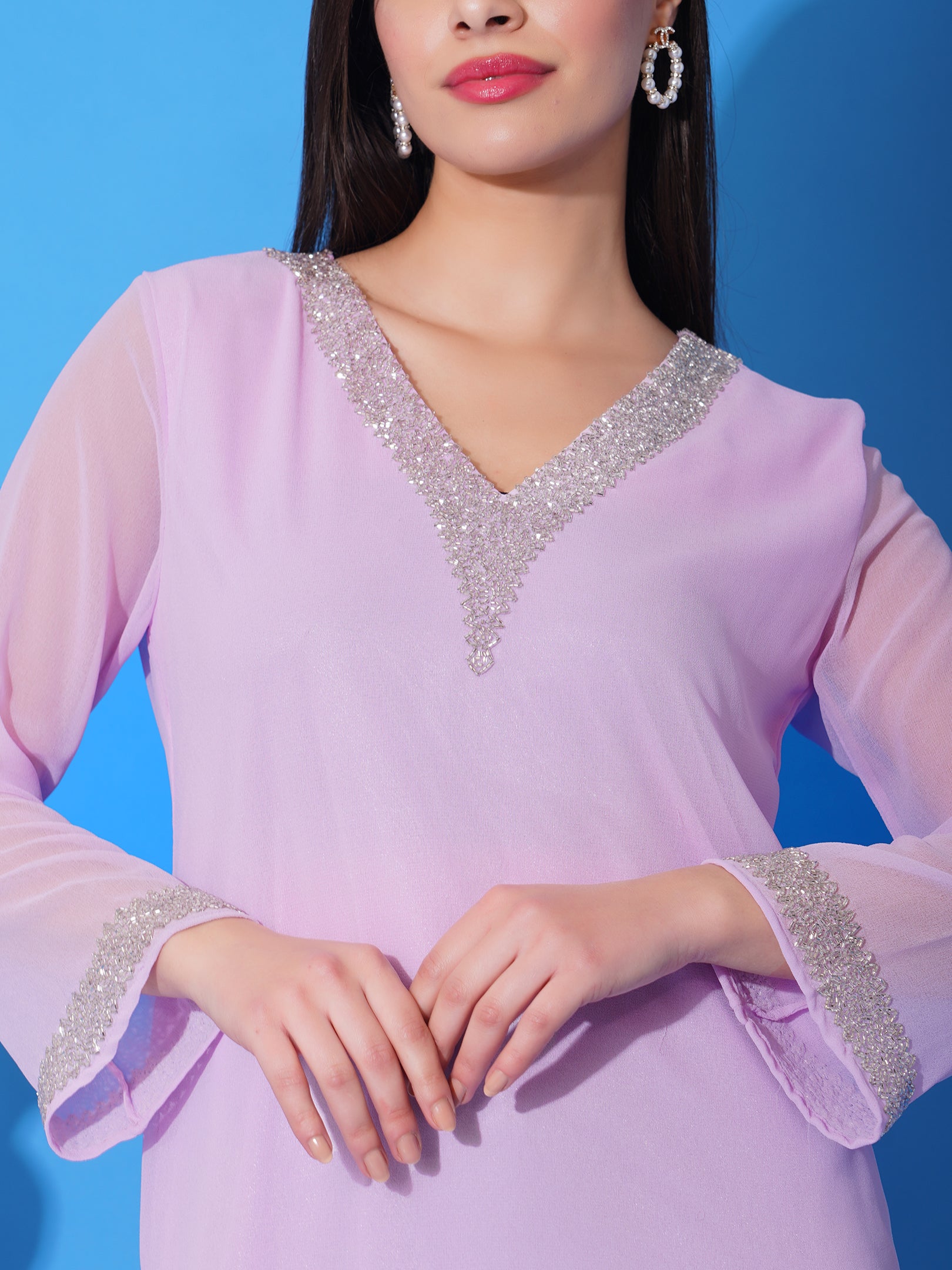 Lilac Kurti (With Lining)