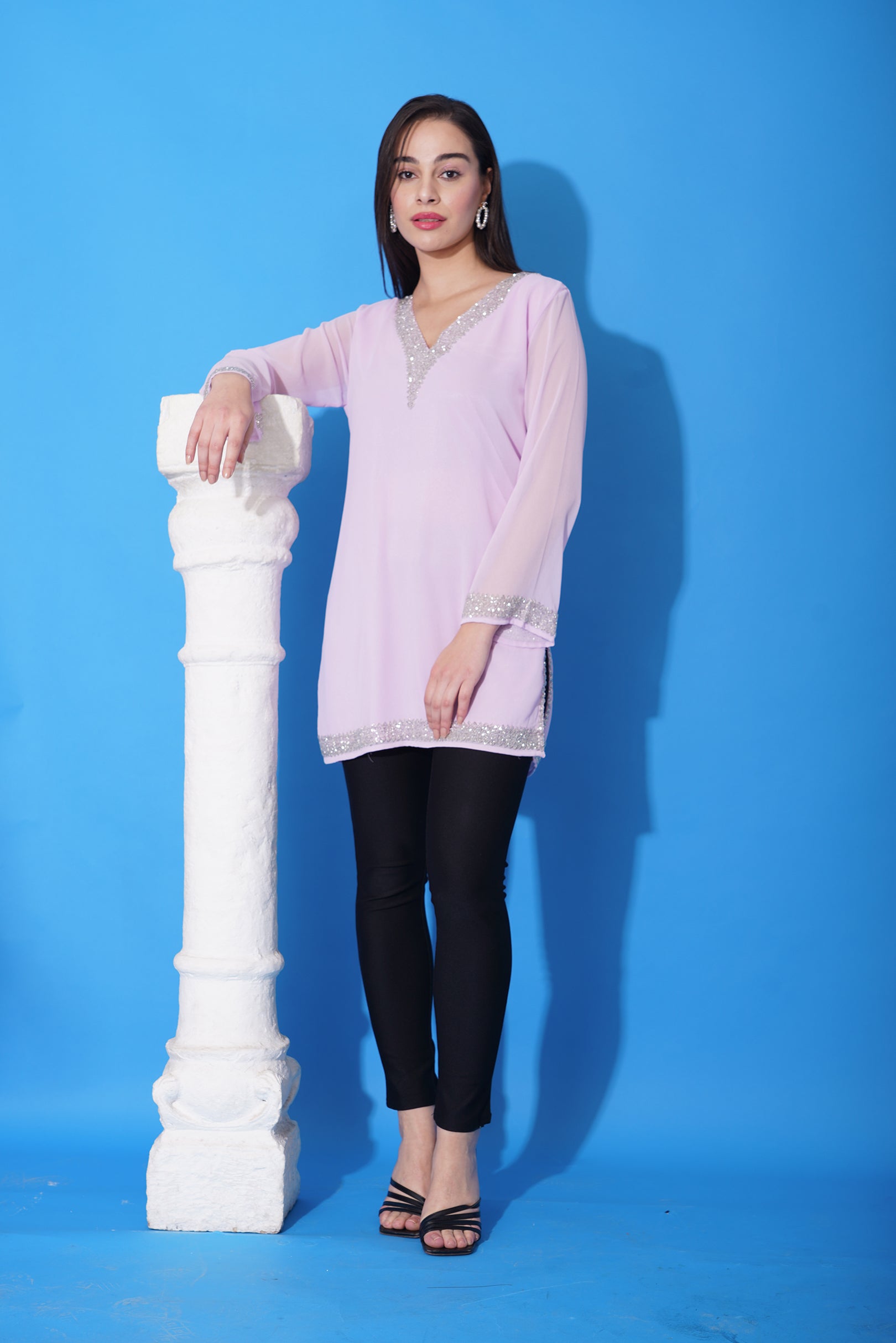 Lilac Kurti (With Lining)