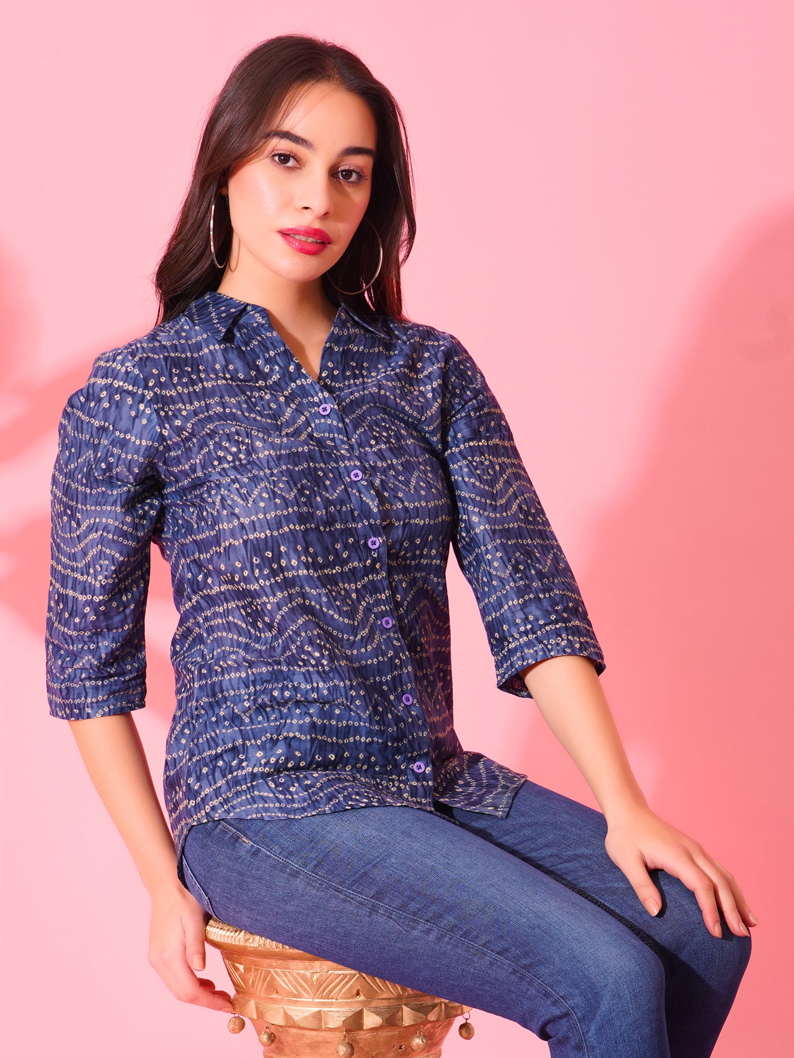 Ikkat Print Shirt