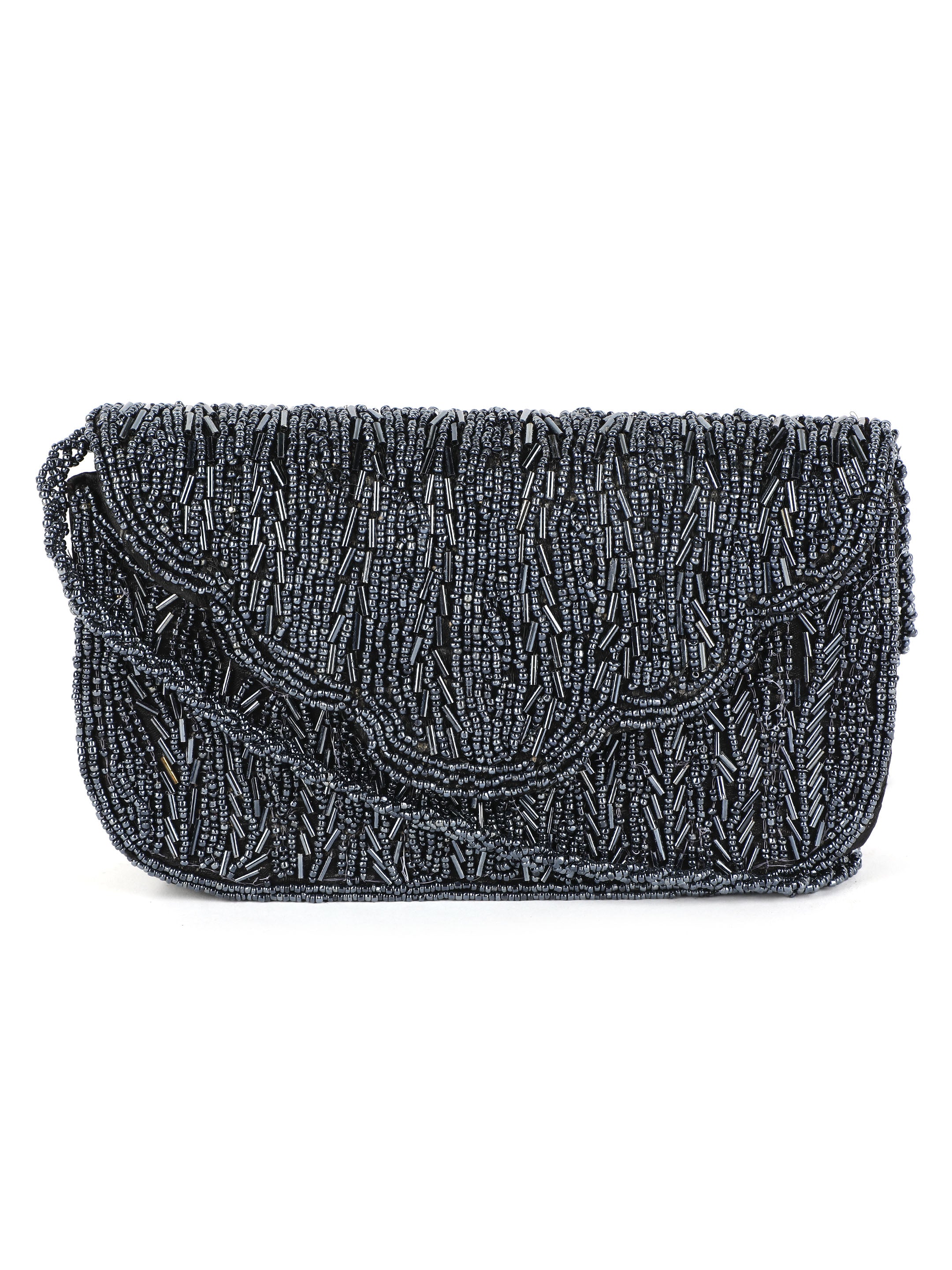 Navy Embellished Sling Bag