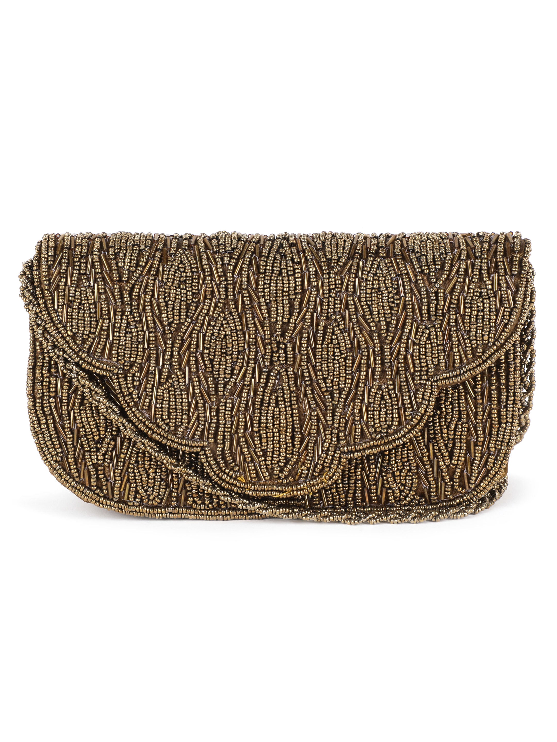 Golden Embellished Sling Bag